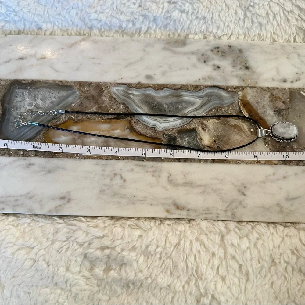 2169 Artisan Silver and White Stone Necklace